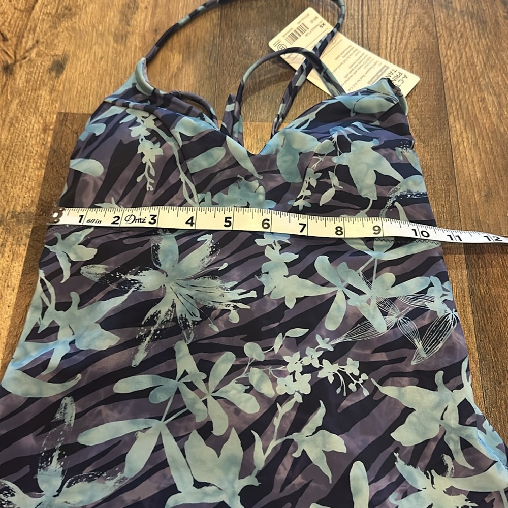 Athleta A-C Triangle Printed Tankini sz XS NWT - Picture 2 of 6